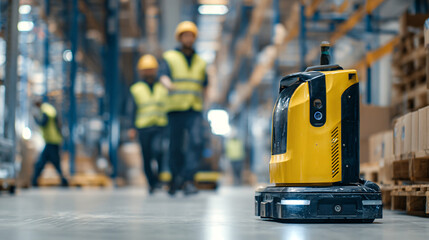 Autonomous Mobile Robot Navigating Warehouse with Human Workers