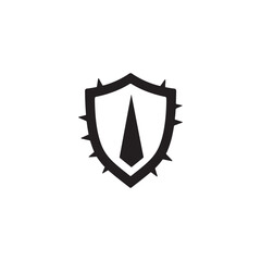 Obraz premium piked Shield with Central Triangle Icon