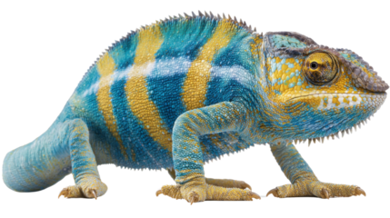 Chameleon: A vibrant chameleon displays its extraordinary camouflage abilities, showcasing a stunning array of colors and patterns.