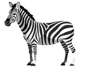 Obraz premium realistic zebra showcasing its black and white stripes