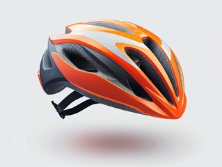 Fototapeta premium Orange Bike Helmet