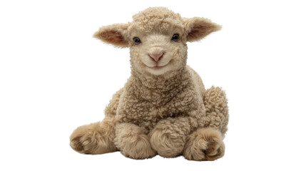 Sweet Lamb's Delight: A charming lamb, with its soft, woolly coat and adorable expression, radiates warmth and joy, offering a serene glimpse into the simple pleasures of nature.
