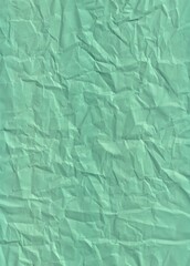 Green Crumpled Paper Sheet Texture