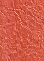 Fototapeta premium Red Crumpled Paper Sheet Texture