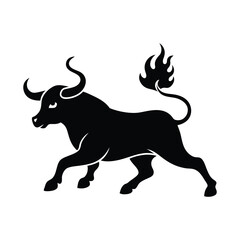 bull silhouette vector