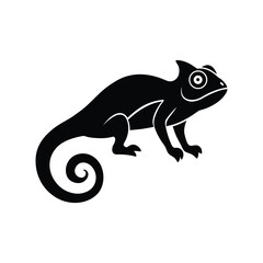 chameleon-on-white-background