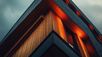  A sharp, angular view of a modern apartment building