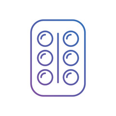 Pills Strip Vector icon