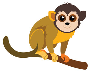 Obraz premium squirrel monkey with soft brown fur and playful expression