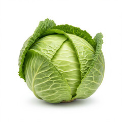 Cabbage Green Raw Cabbage Fresh Healthy Vegetable Isolated