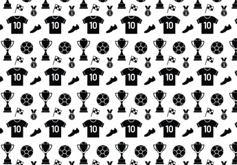 Football Soccer balls and boots doodle seamless pattern. Vector illustration background. For print, textile, web, home decor, fashion, surface, graphic design

