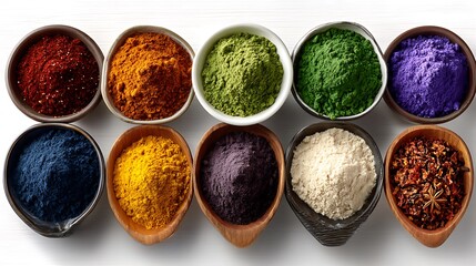 Diverse spice collection culinary herb seasoning display high resolution picture