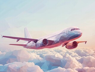 Obraz premium Airplane in Sky