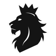 crown lion head silhouette