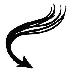 A beautifully stylized Black Arrow featuring flowing lines and an elegant design aesthetic