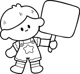 Cartoon Boys and Girls Elements Go to School 