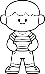 Cartoon Boys and Girls Elements Go to School 