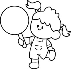 Cartoon Boys and Girls Elements Go to School 
