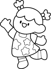 Cartoon Boys and Girls Elements Go to School 