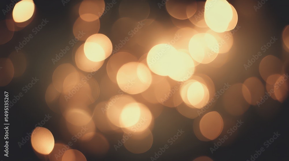 Poster warm and soft glowing lights in a dreamy abstract background with a bokeh effect for creative and ar