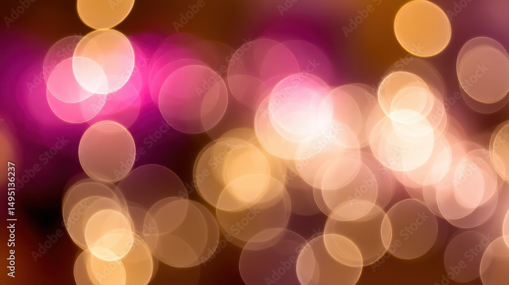 Aufkleber soft colorful bokeh background with warm tones, circles of light creating a dreamy atmosphere for cr