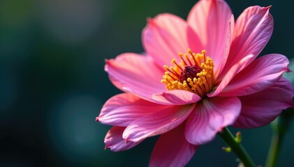 Obraz premium Abstract late-blooming flower, intricate details close-up, light, texture