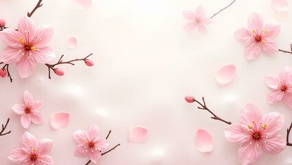 pink cherry blossom background