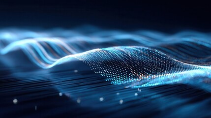 Abstract digital wave technology design