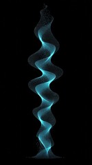 Teal abstract spiral design