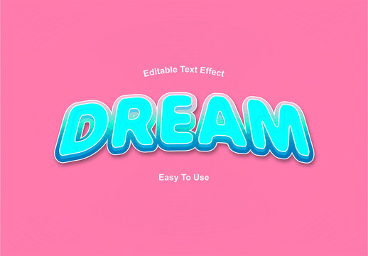 Dream Editable Text Effect Layout