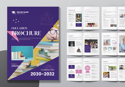 Education Brochure Design Template Layout