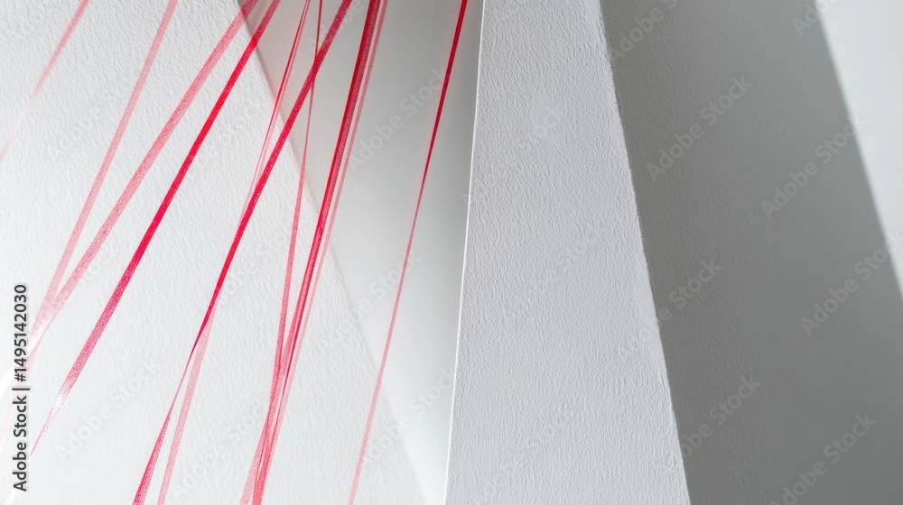 Poster abstract design with intersecting translucent lines.