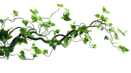 Fototapeta premium A detailed display of a climbing plant's tendrils and leaves.
