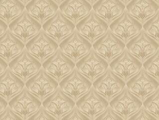 Elegant and Sophisticated Beige Floral Pattern with Intricate Texture Ideal for Backgrounds, Wallpapers, and Decorative Design Projects
