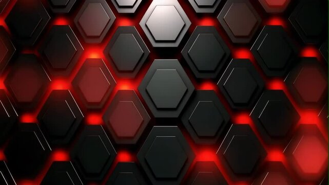 Futuristic Glowing red Tech Interface