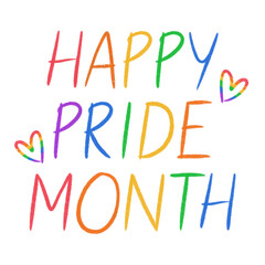 Happy Pride Month Lettering
