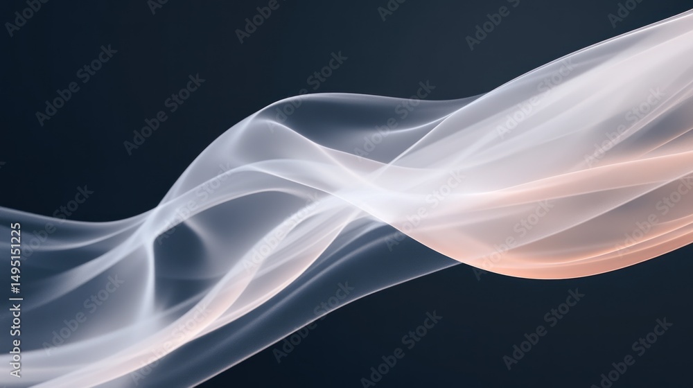 Poster fluid, flowing fabric design with subtle color gradients.