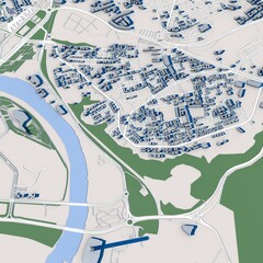 Rabat City Morocco, 3D Rendering