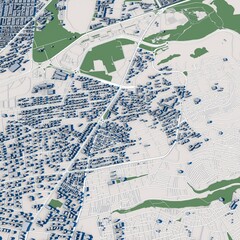 Rabat City Morocco, 3D Rendering