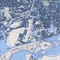Rabat City Morocco, 3D Rendering