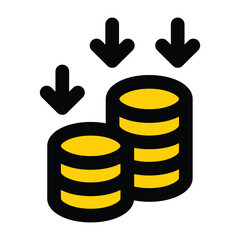 Simple Loss colorful icon. The icon can be used for websites, print templates, presentation templates, illustrations, etc	