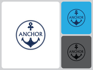 anchor logo vector design