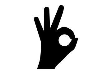 Ok hand gesture symbol everything is okay sign