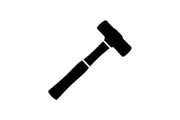 Black silhouette of a hammer tool illustration
