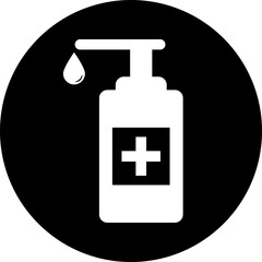 hand sanitizer bottle icon.  washing gel. Disinfection symbol. Waterless hand cleaner.  medical and healthcare. infection control concept. Disinfectant spray
