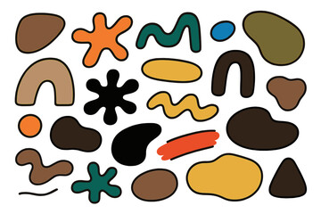 Colorful abstract shapes in modern vector illustration suitable for creative projects and design concepts