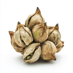 cardamom on isolated white background.