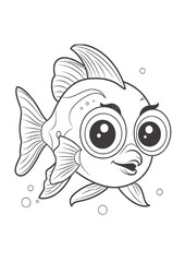 Fototapeta premium Out line fish