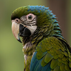 Fototapeta premium Stunning Military Macaw Portrait
