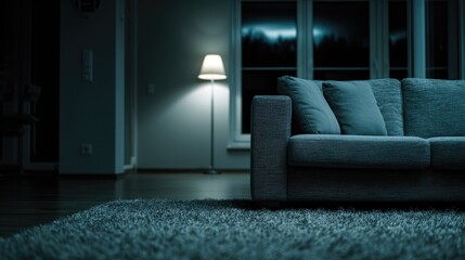 Cozy night in a modern living room